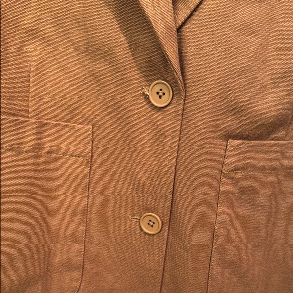 Stussy Women's Cotton Tan Blazer Jacket size S - Picture 7 of 11